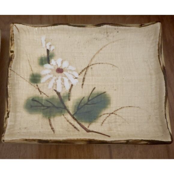 Sushi Appetizer Plates Japanese Style Rectangle Porcelain Set of 4. - Picture 5 of 7